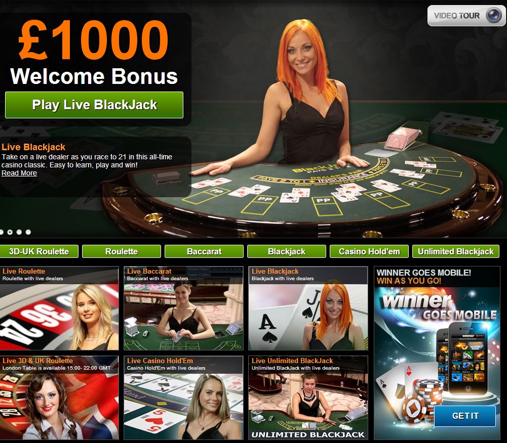 Winner Casino screenshot 1