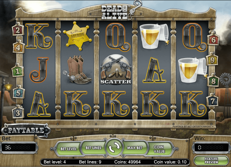 dead or alive slot screenshot 2