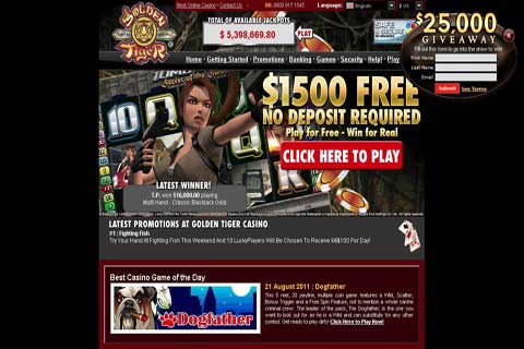 Golden Tiger Casino screenshot 1