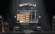 Motorhead Slot Start Screen