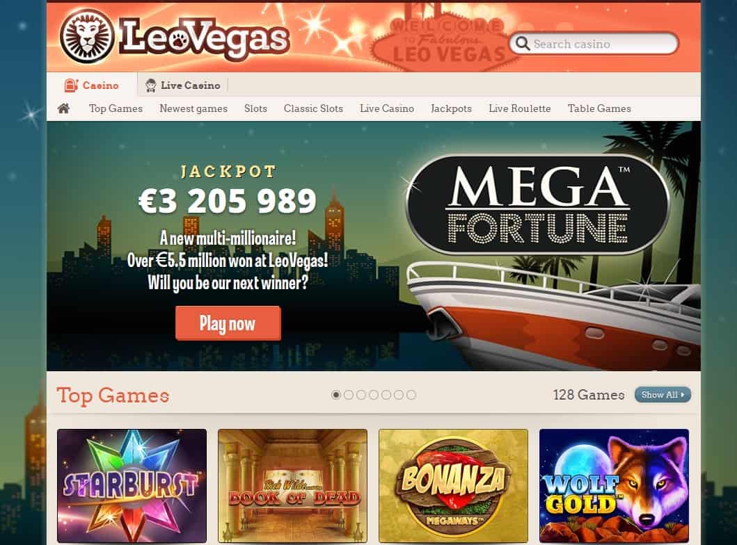 leo vegas casino screenshot