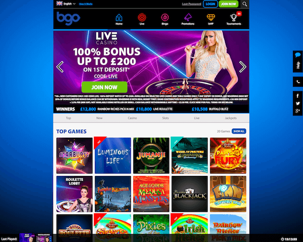 BGO Casino screenshot 2