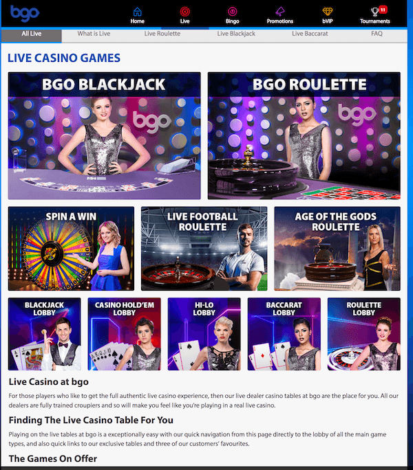 BGO Casino screenshot 1