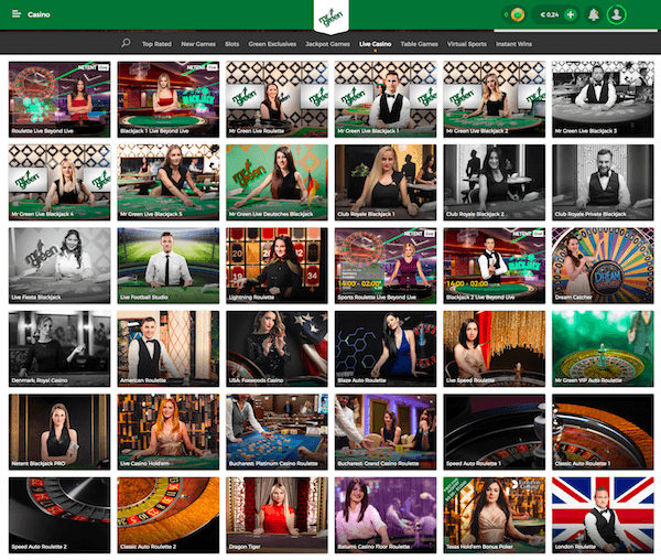 Mr Green Casino screenshot 2