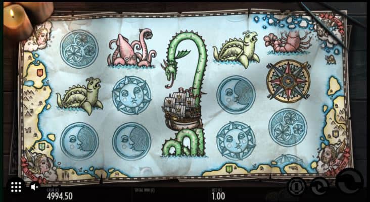 1429 Unchartered Seas Slot Machine Screen View