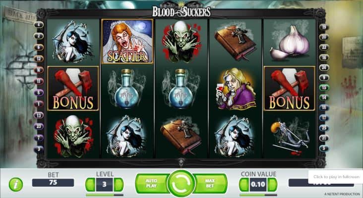 Bloodsuckers Slot Machine Game View