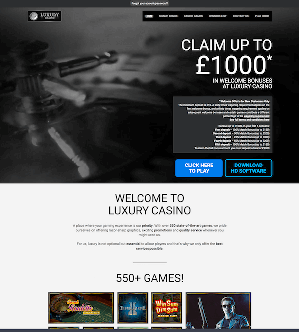 Luxury Casino screenshot 1