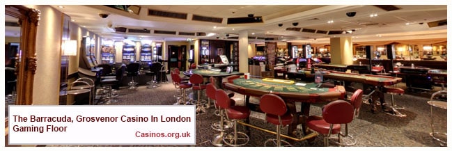 The Barracuda, Grosvenor Casino in London Gaming Floor