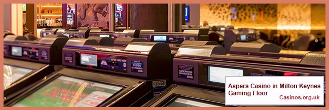 Aspers Casino in Milton Keynes Gaming Floor