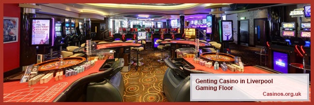 Genting Casino in Liverpool Queen Square Gaming Floor