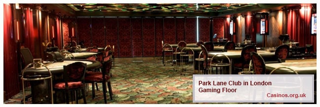 Park Lane Club London Gaming Floor