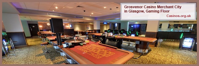 Grosvenor Casino Merchant City in Glasgow Gaming Floor