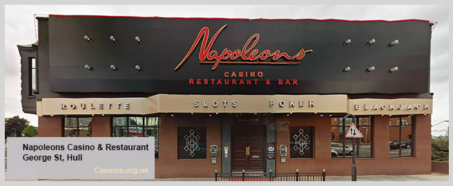 Napoleons Casino Hull Restaurant Menu