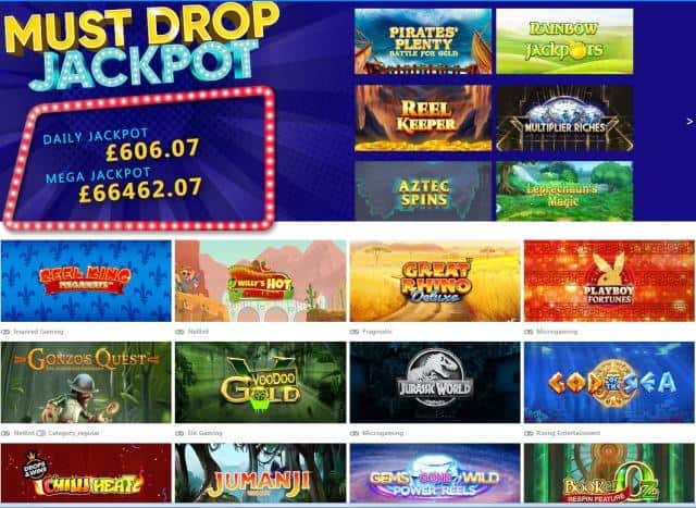 Showing Popular Casino Games at Cloud Casino