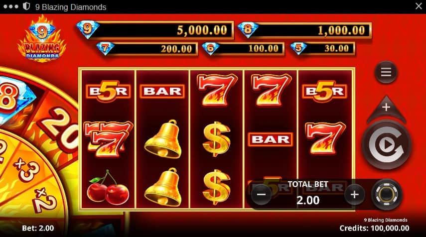 9 Blazing Diamonds Slot Machine - Free Play & Review 50