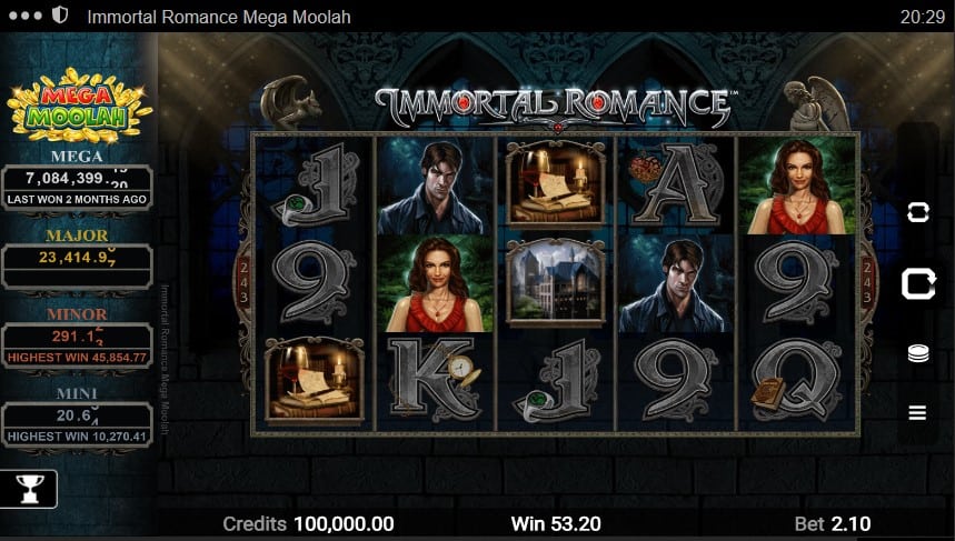 Immortal Romance Mega Moolah Slot Machine - Free Play & Review 32