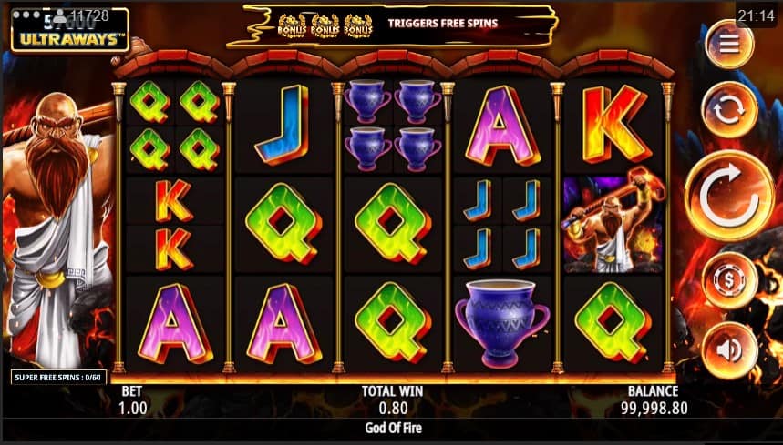 God of Fire Slot Machine - Free Play & Review 3