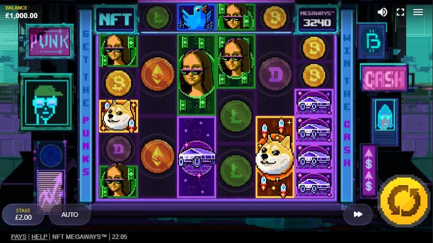 NFT Megaways Slot Machine - Free Play & Review 110