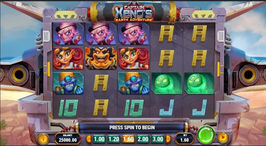 Captain Xenos Earth Adventure Slot Machine - Free Play & Review 1