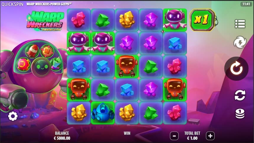 Warp Wreckers: Power Glyph Slot Machine - Free Play & Review 1