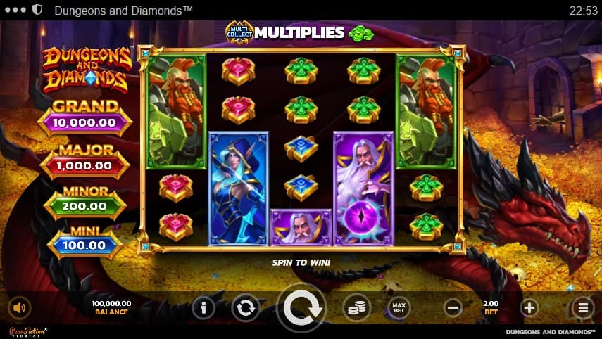 Dungeons and Diamonds Slot Machine - Free Play & Review 1