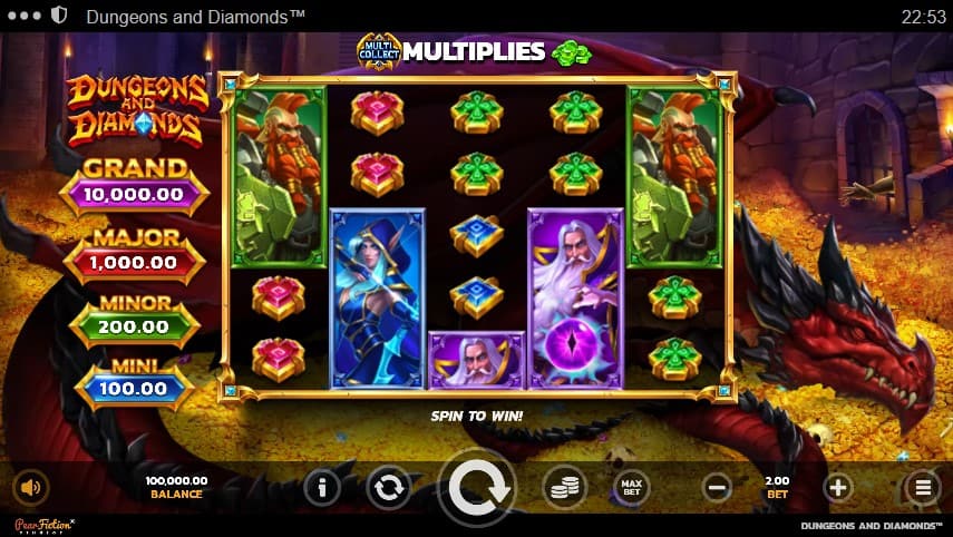 Dungeons and Diamonds Slot Machine - Free Play & Review 3