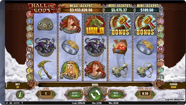 Hall of Gods slot