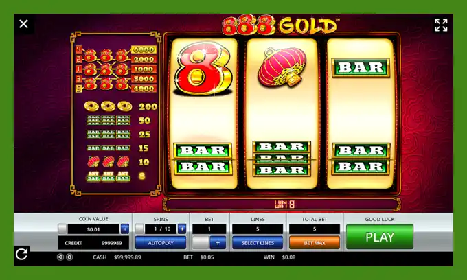 A Classic 3-Reel Slots screenshot example