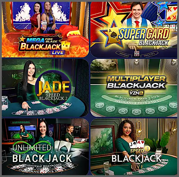 Six Playtech live dealer blackjack games